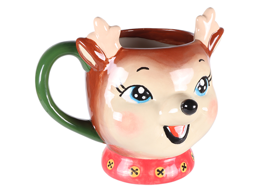 Bisque Vintage Reindeer Mug (Case of 4)