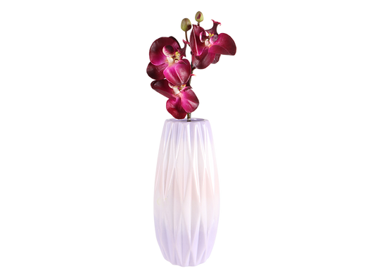 Bisque Deep Faceted Vase (Case of 4)