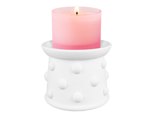Bisque Bumpy Candle Pedestal (Case of 4)