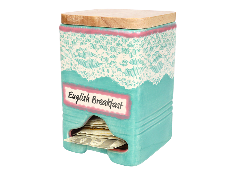 Bisque Modern Teabag Dispenser (Case of 4)