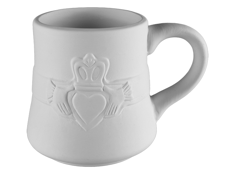 Bisque Claddagh Mug (Case of 4)