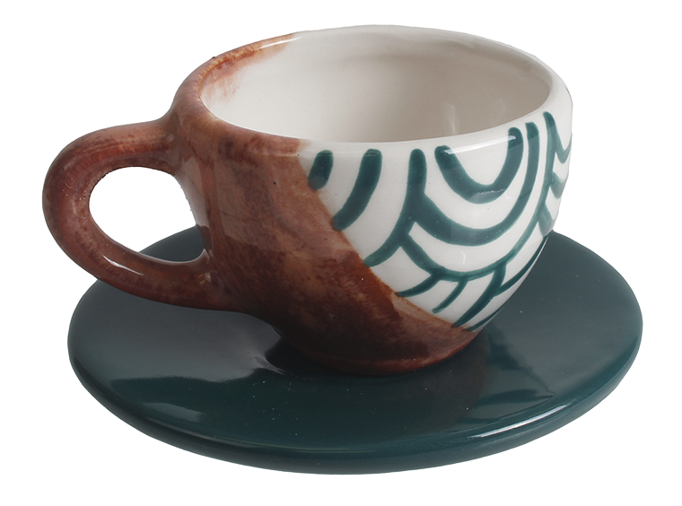 Bisque Tiny Tea Cup And Saucer (Case of 12)