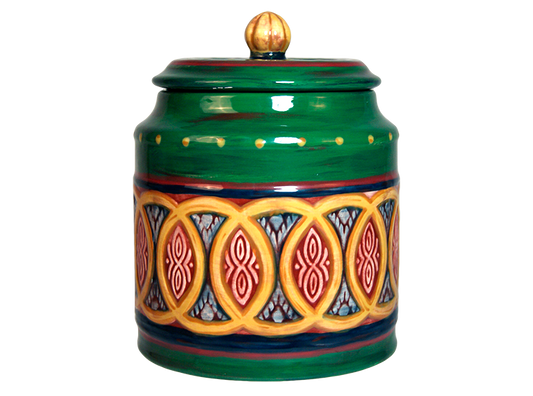 Bisque Medium Ornate Canister (Case of 1)