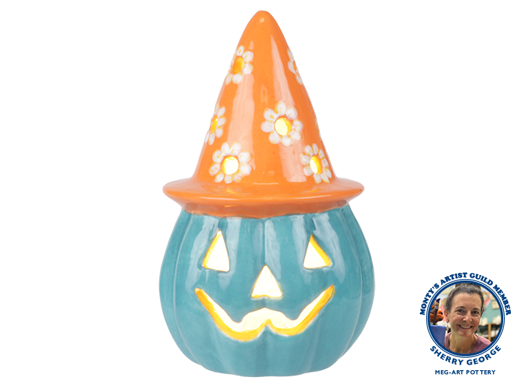 Bisque Lighted Jack-O-Witch (Case of 4)