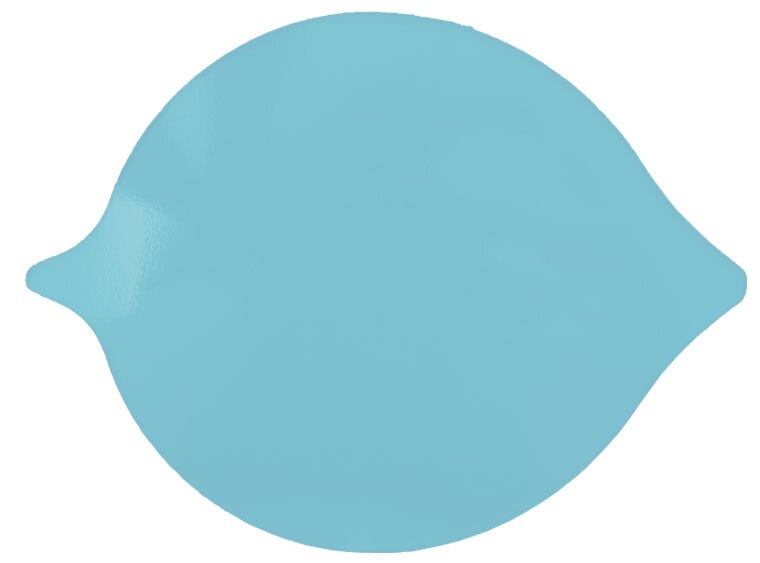 Sky Blue Transparent Glass Leaf - Pack Of 3 (Case of 3)