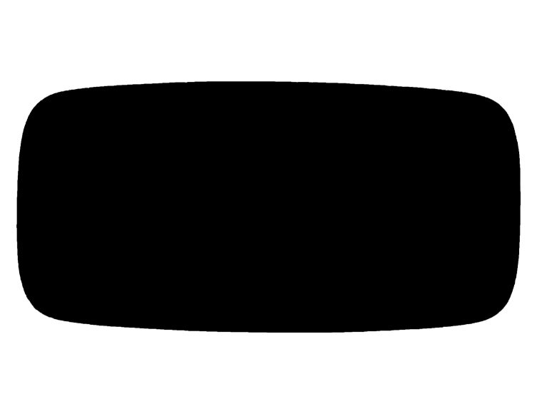 7" Black Glass Opalescent Oval Pack - Pack Of 3 (Case of 3)