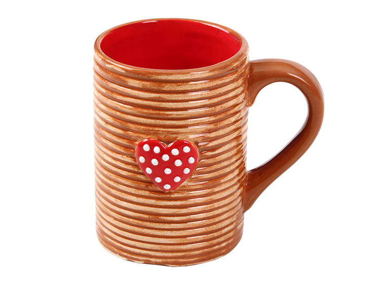 Bisque Artisan Heart Mug (Case of 4)