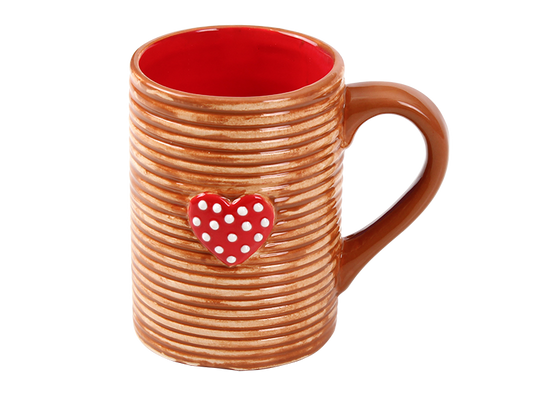 Bisque Artisan Heart Mug (Case of 4)