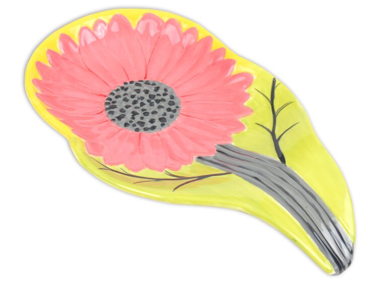 Bisque Sunflower Spoon Rest (Case of 8)