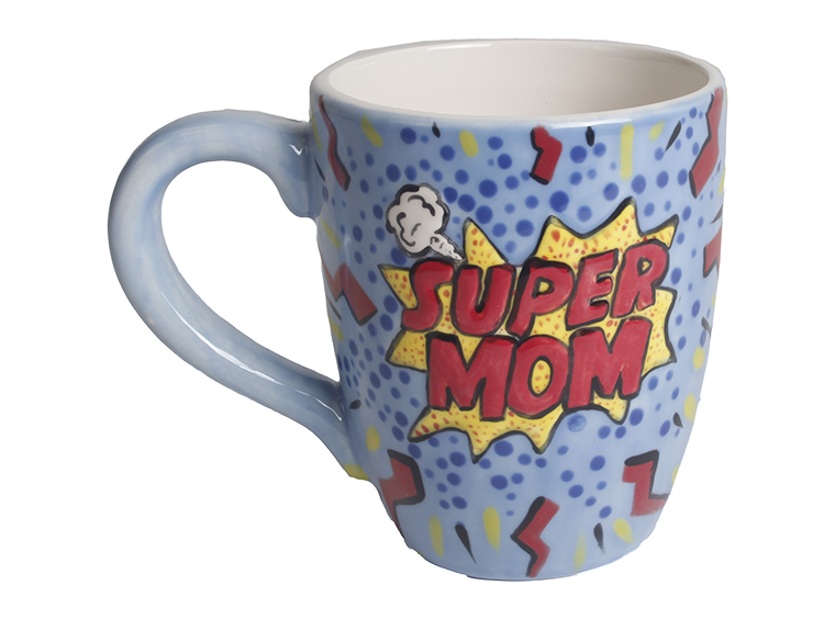Bisque Super Mom Mug (Case of 6)
