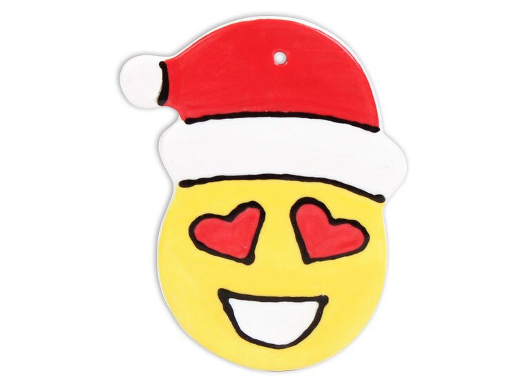 Bisque Hand Detailed Round Santa Party Ornament (Case of 12)