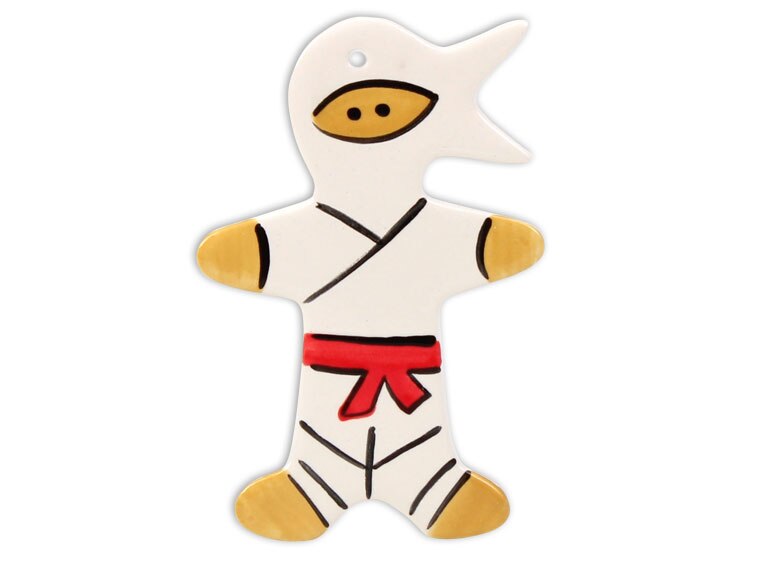 Bisque Ninja Gingerbread Man Ornament (Case of 12)