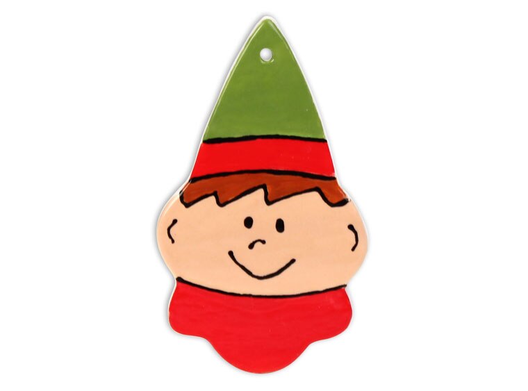 Bisque Hand Detailed Shelf Elf Party Ornament (Case of 12)