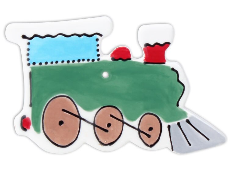Bisque Hand Detailed Train Party Ornament (Case of 12)