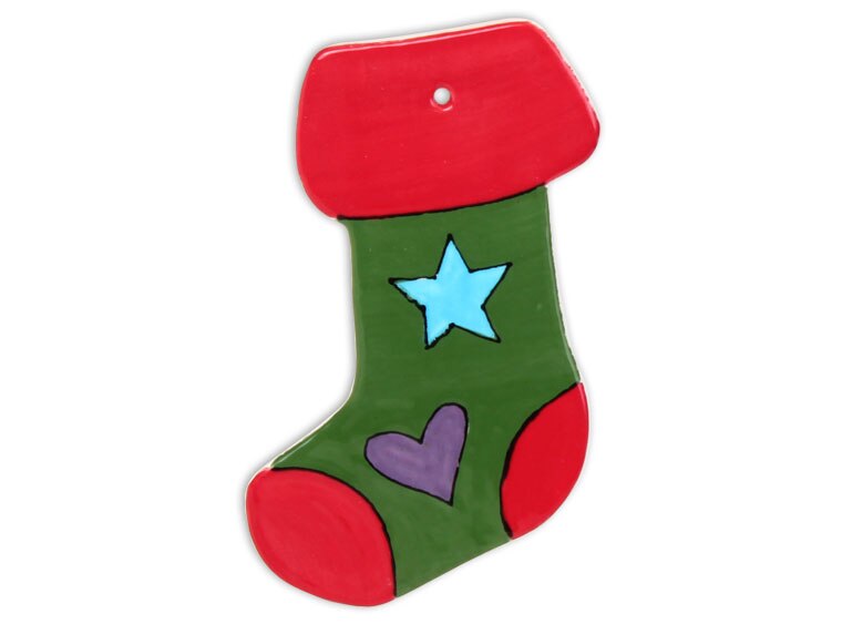 Bisque Stocking Party Ornament (Case of 12)