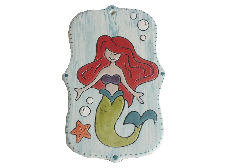 Bisque Hand Detailed Mermaid Party Ornament (Case of 12)