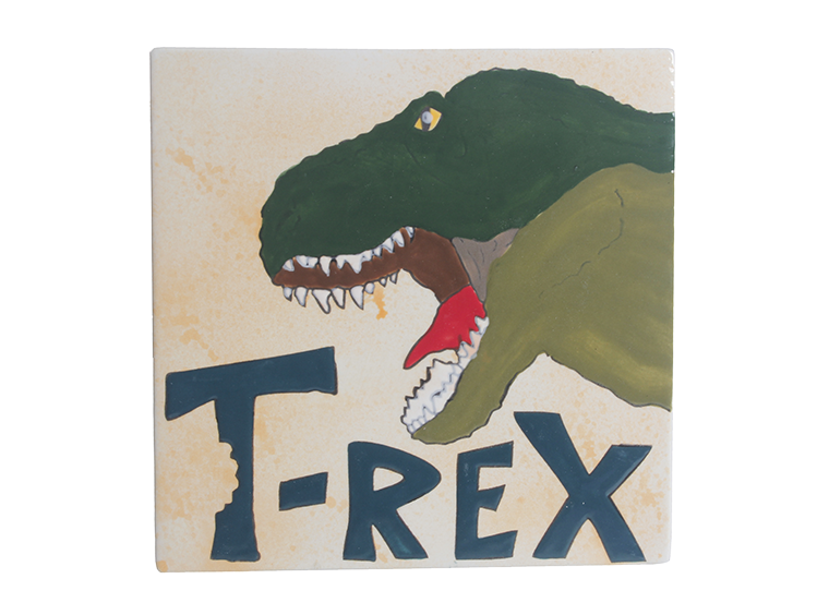 Bisque T-Rex Party Tile (Case of 12)