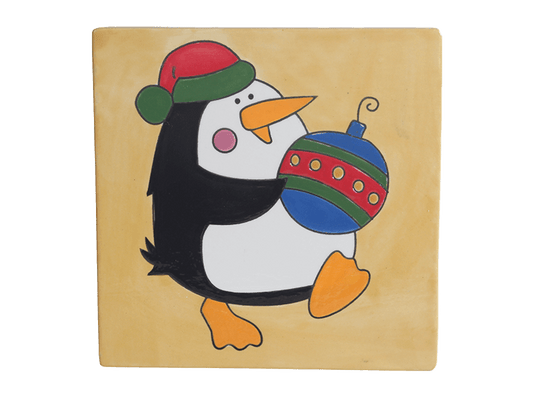 Bisque Penguin Party Tile (Case of 12)