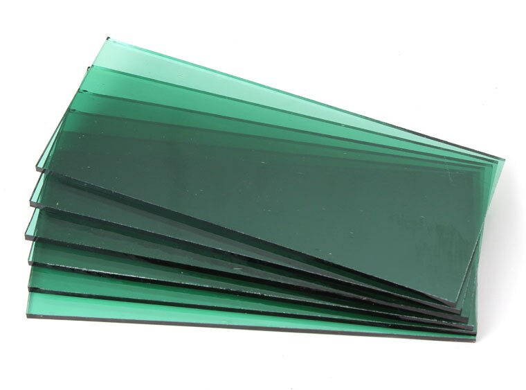 Sea Green Transparent Glass Blocks (Case of 1)