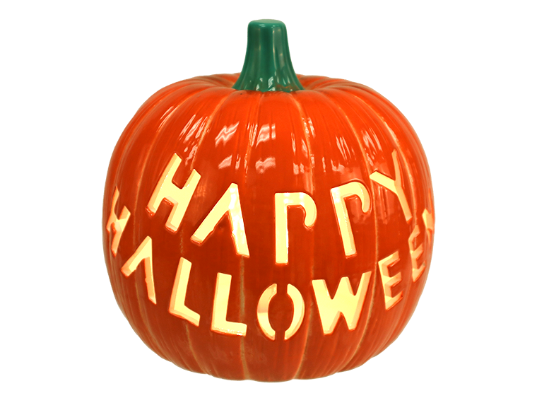 Bisque Lighted Halloween Pumpkin (Case of 1)
