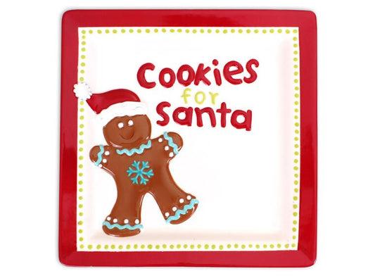 Bisque Cookies For Santa Plate (Case of 6)
