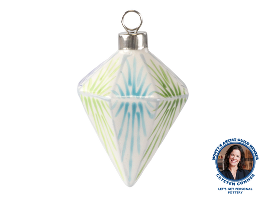 Bisque Beaming Gem Ornament (Case of 12)