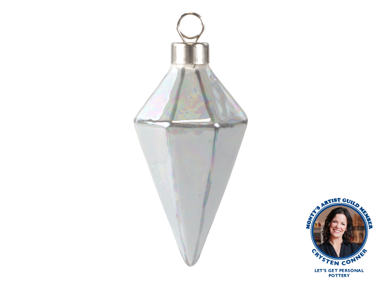 Bisque Radiant Gem Ornament (Case of 12)