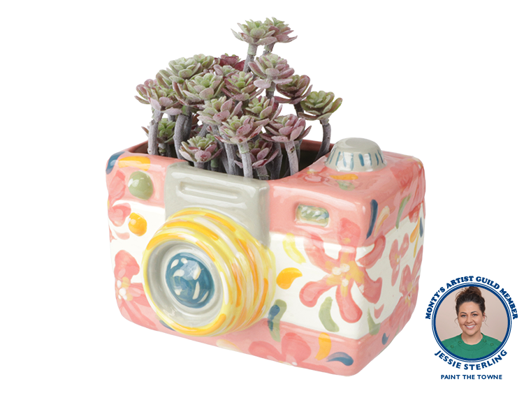 Bisque Retro Snapshot Planter (Case of 4)