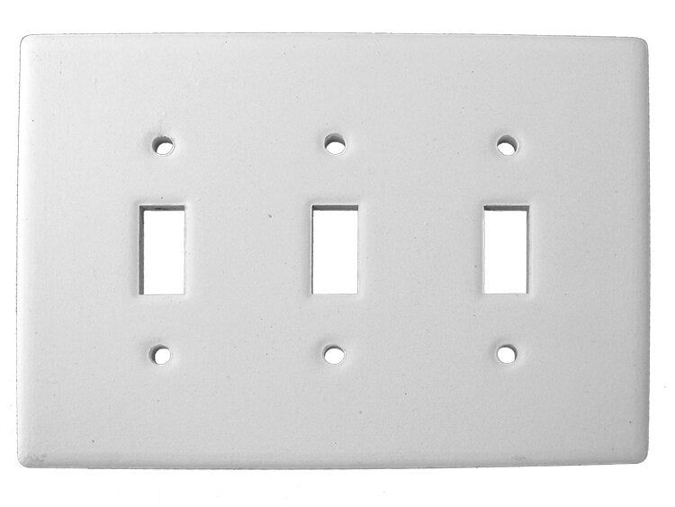 Bisque Triple Switch Plate (Case of 12)