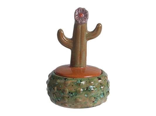 Bisque Floral Cactus Box (Case of 4)