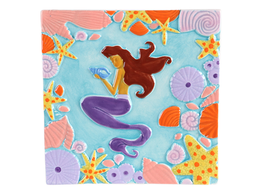 Bisque Mermaid Texture Tile 6" (Case of 8)