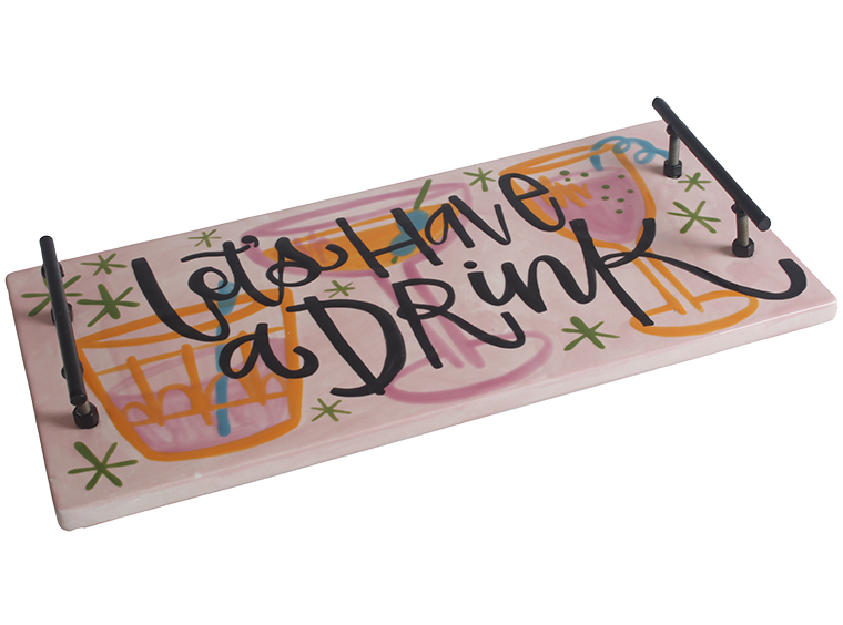 Bisque Good Host Tray (Case of 4)