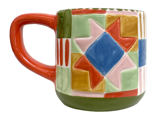Bisque Quilt Block Mug (Case of 6)