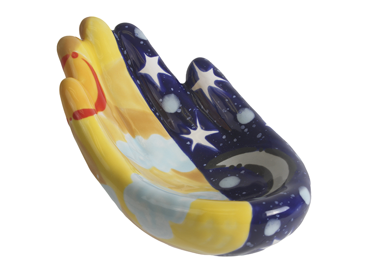 Bisque Hold My Hand Dish (Case of 12)