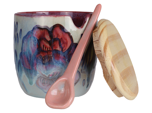 Bisque Fortune Salt Cellar W/ Spoon (Case of 4)