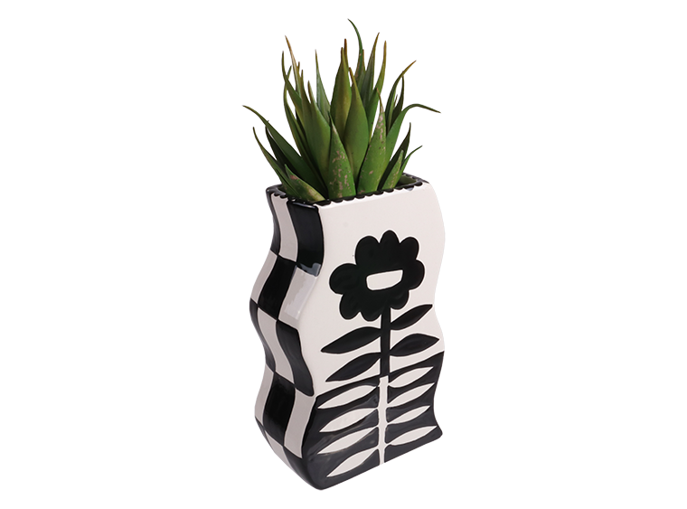 Bisque Squiggle Vase (Case of 4)