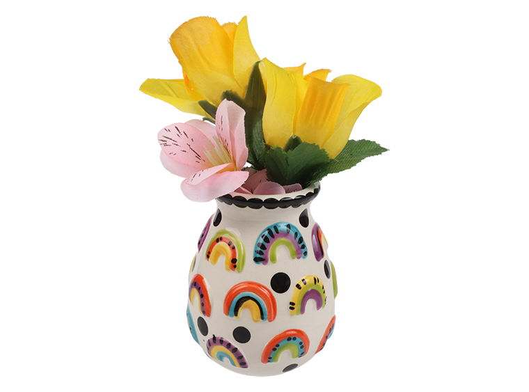 Bisque Ammie's Rainbow Charm Vase (Case of 8)