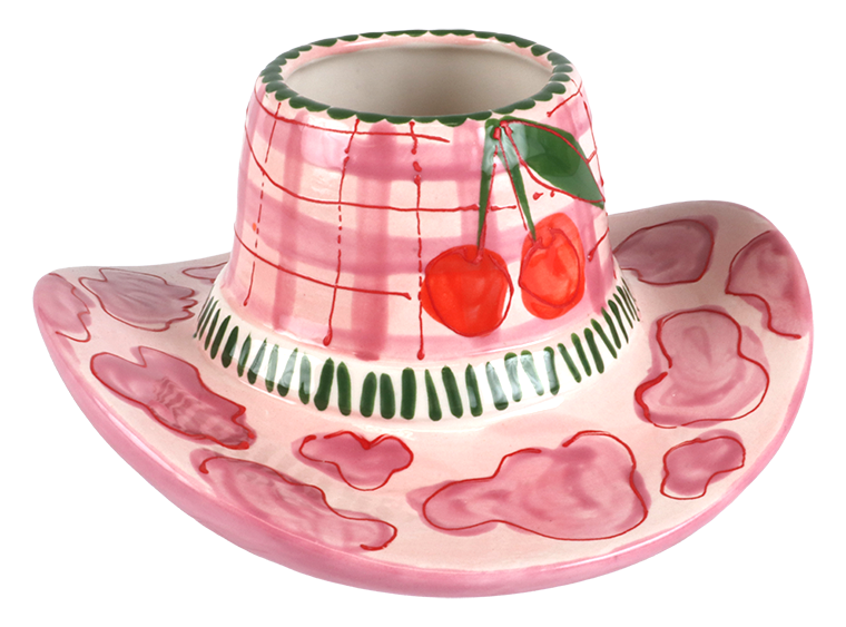 Bisque Cowboy Hat Container (Case of 4)