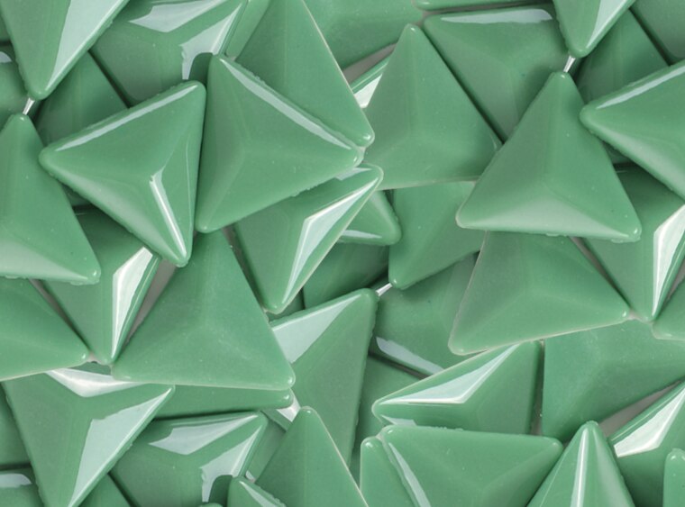 Mint Cookie Glossy Triangle Mosaic Tile 28mm (Case of 1)