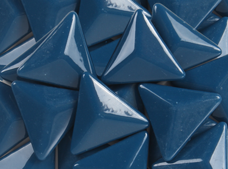 Blueberry Glossy Triangle Mosaic Tile 28mm (Case of 1)