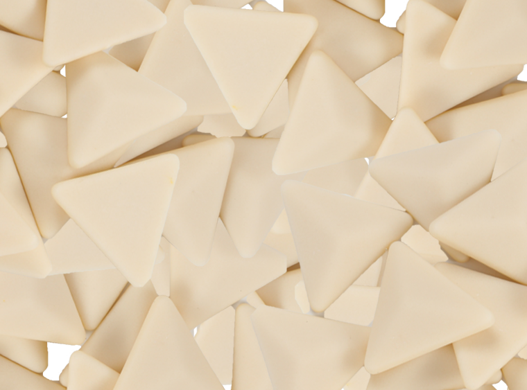 Crème Burlee Matte Triangle Mosaic Tile 28mm (Case of 1)