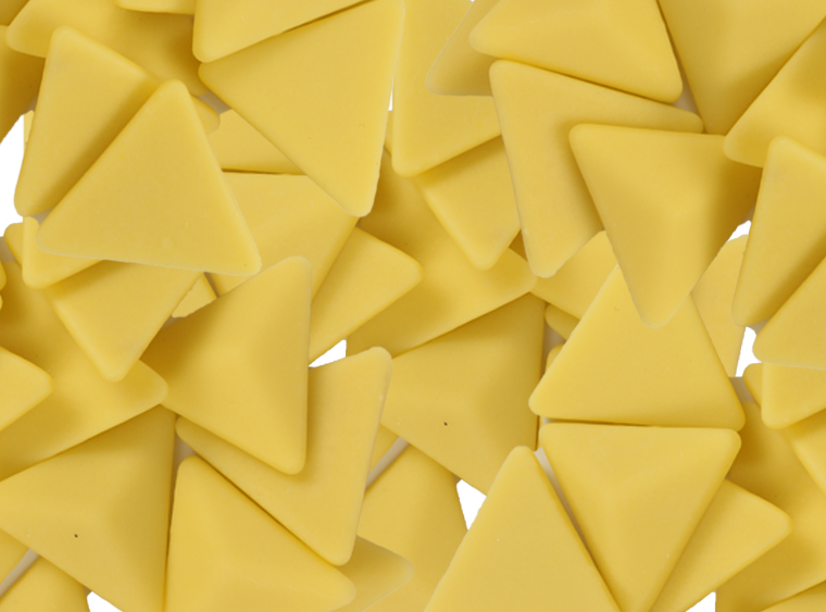 Mellow Yellow Matte Triangle Mosaic Tile 28mm (Case of 1)