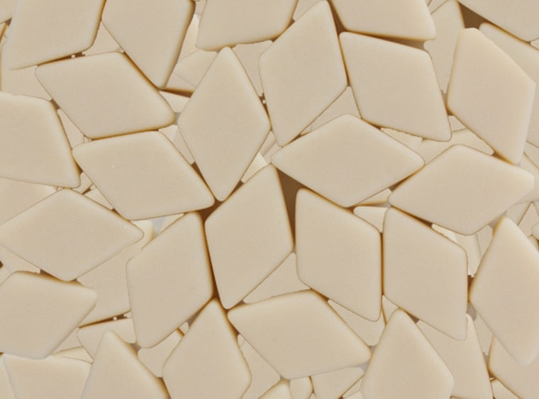 Crème Burlee Matte Diamond Mosaic Tile 10x20mm (Case of 1)