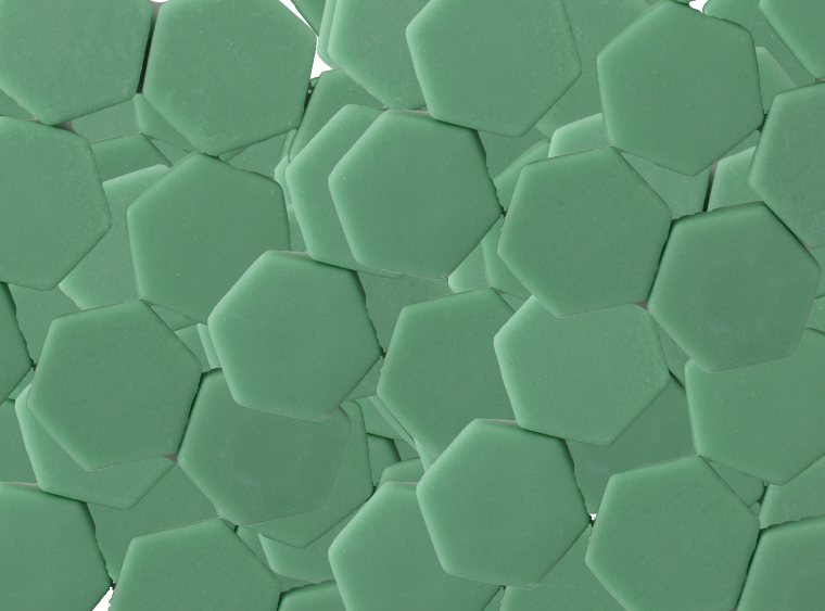 Mint Cookie Matte Hexagon Mosaic Tile 23mm (Case of 1)