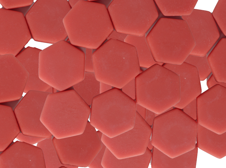 Vermilion Matte Hexagon Mosaic Tile 23mm (Case of 1)