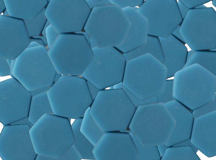 Cerulean Blue Matte Hexagon Mosaic Tile 23mm (Case of 1)