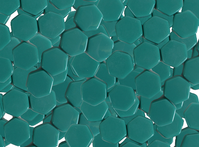 Sea Suds Glossy Hexagon Mosaic Tile 15mm (Case of 1)