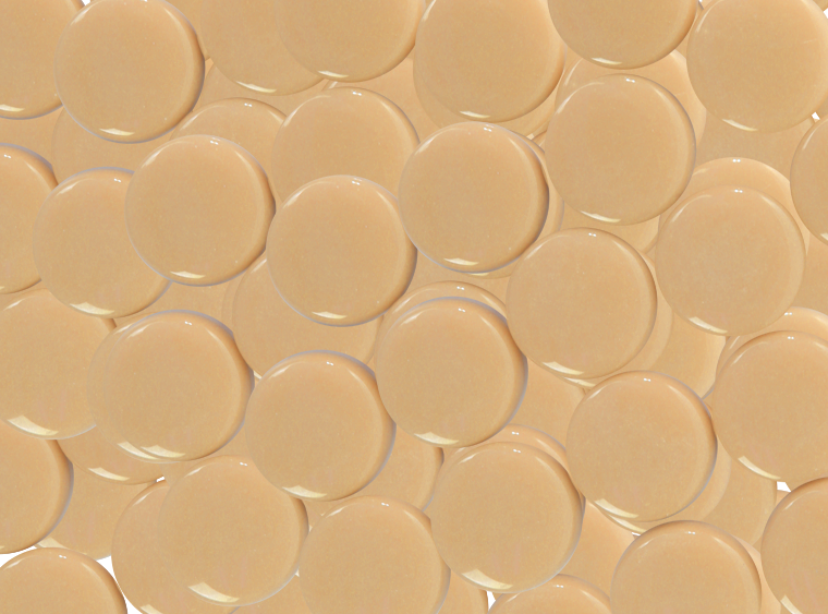 Crème Burlee Glossy Round Mosaic Tile 20mm (Case of 1)
