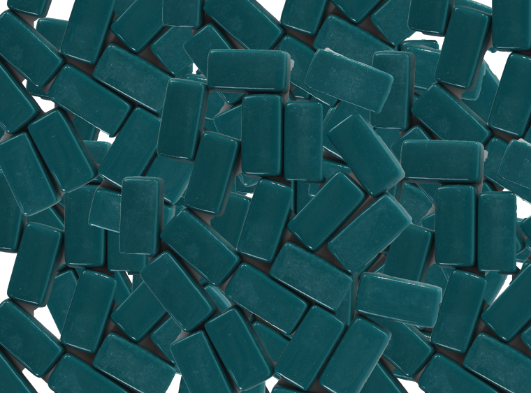 Caribbean Current Glossy Mosaic Tile 10x20mm (Case of 1)