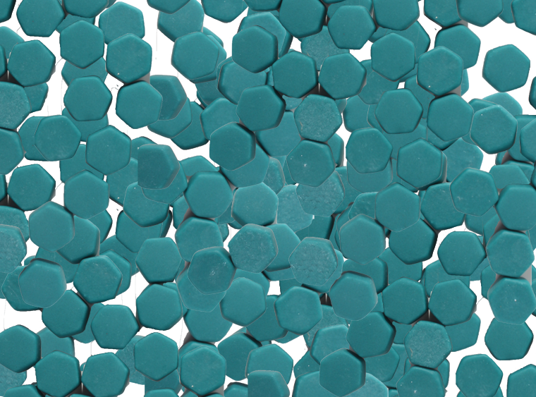 Caribbean Current Matte Hexagon Mosaic Tile 10mm (Case of 1)
